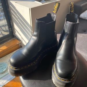 Dr. Martens leather platform Chelsea boots